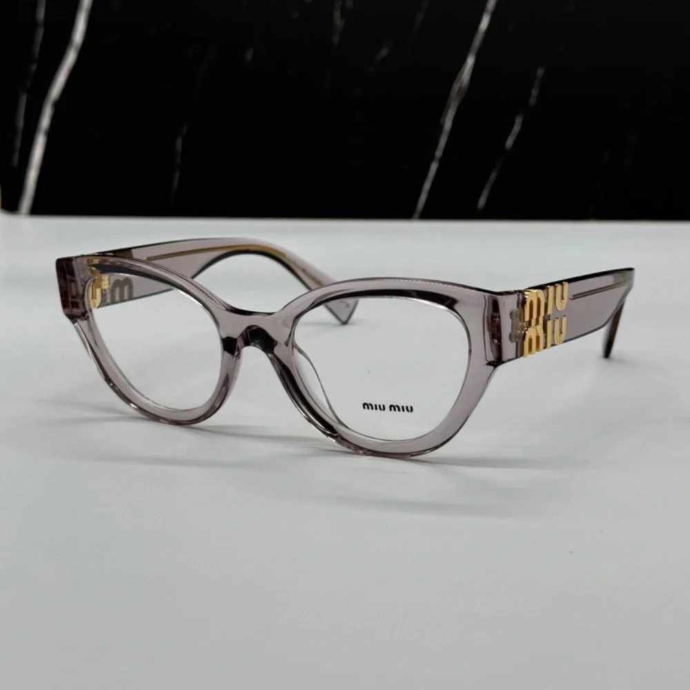 NEW VMU 01V 12W1O1 MIU MIU GREY CLEAR MU01VV 12W1O1 CAT EYE WOMEN EYEGLASSES